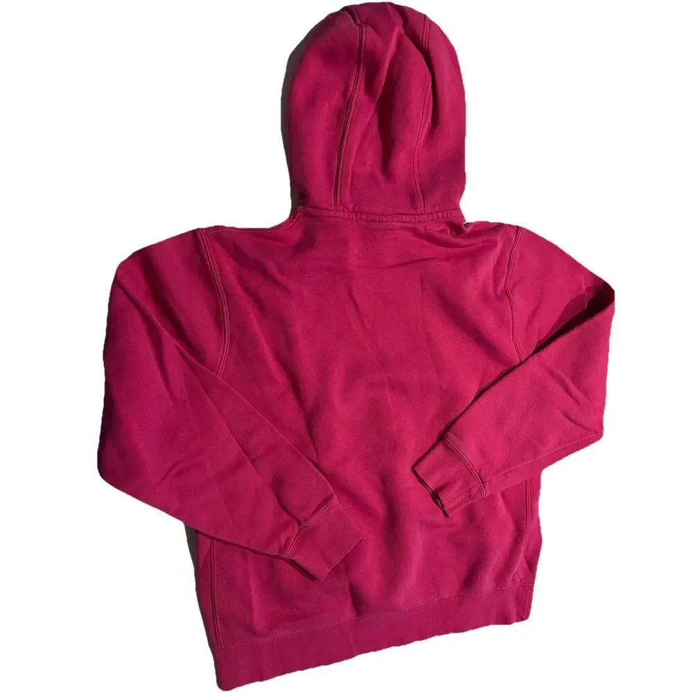 Nike Sportswear Womens Size Med Pink Fireberry Lightweight Hoodie Spring Easter